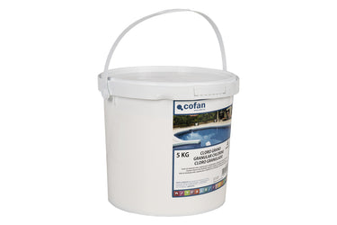 Cofan – Cloro Granulado para Piscinas | Disolución Lenta | Envase de 5kg